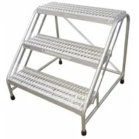COTTERMAN Step Stool: 3 Steps, 1.7 ft Overall Ht, 500 lb Load Cap, Aluminum, 2.5 ft Standing Ht (MPN 4503N3232A3E10C50P1)
