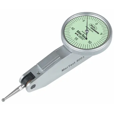 MAHR Horizontal Dial Test Indicator: 0 in to 0.03 in, Horizontal, Inch - Dial Test Indicators - Horizontal & Tilted-Face Styles