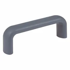 This ELESA bridge handle is made of metal-detectable plastic in blue (5001). It features threaded holes for M8 screws and is not visually detectable. Suitable for use in environments where contamination control and metal detection are required.