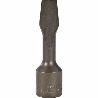 PROTO Socket Bit: 1/2 in Drive Size, Slotted Tip, 1/2 in Tip Size, 3 5/32 in Overall Lg - Slotted Bit Sockets