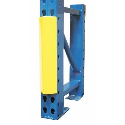 STEEL KING Slot-Mount Steel Teardrop Pallet Rack Post Protector - Slot-Mount Steel Teardrop Pallet Rack Post Protectors