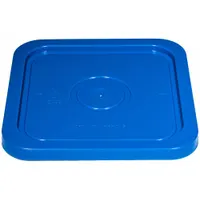 APPROVED VENDOR Pail Lid: Snap-On, Blue, Plastic, FDA Compliant, 10 3/8 in L x 10 3/8 in W (MPN SQ2140BLL)