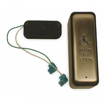 LCN Electromagnetic Lock Activation Device: 4 3/4 in Ht, 1/2 in Dp, 1 1/2 in Wd - Push-to-Exit Buttons