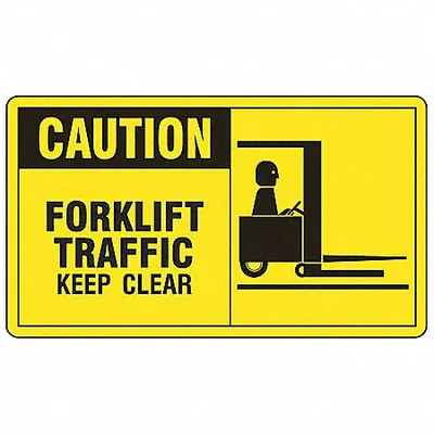 ACCUFORM Caution: Forklift Traffic Keep Clear Sign - Caution: Forklift Traffic Keep Clear Signs