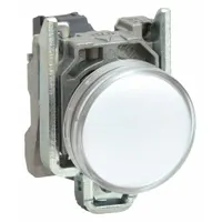 SCHNEIDER ELECTRIC Pilot Light: 22 mm Panel Mounting Size, White, LED, XB4 Series (MPN XB4BVG1)
