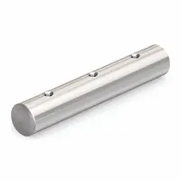 This pre-drilled linear shaft has a 40 mm diameter and 300 mm length, constructed from polished stainless steel. It is used as a precision guide or support rail in linear motion systems, providing a smooth surface for linear bearings or bushings