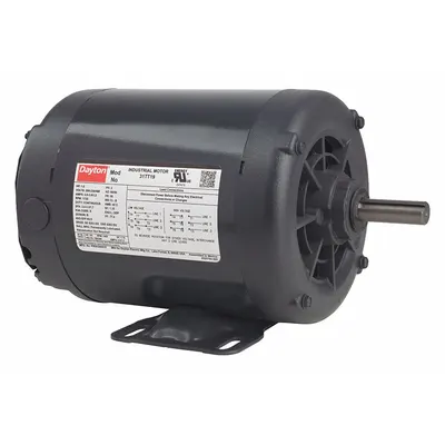 Dayton General Purpose Motor: Rigid Base Mount, Open Drip Proof, 1 1/2 hp, 230/460V AC - Rigid Base 3-Phase General Purpose AC Motors