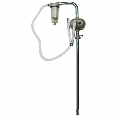 ACTION PUMP Hand Pump: Rotary, Pump with Hose & Spout, Bung, 48 oz per stroke, Aluminum - Rotary-Action Fuel Transfer Pumps
