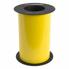 This thermal transfer continuous label roll is made of yellow gloss vinyl with a magnetic adhesive backing, enabling temporary attachment to metal surfaces. The 8 in x 25 ft roll is compatible with LabelTac 9 printers and is suited for indoor and outdoor use. Typical applications include safety signage, equipment identification, and temporary marking on metal surfaces.