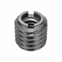 Heavy wall self-locking thread insert with 1/4"-20 internal thread (2B fit) and 7/16"-14 external thread (2A fit). Coarse thread, inch system, compatible with 7/16"-14 tap. Supplied in a 10-pack. Used to repair or reinforce stripped threads in metal assemblies
