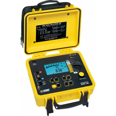 AEMC INSTRUMENTS Megohmmeter and Insulation Tester: 40 kiloohm to 4 teraohm, CAT III 600V - Megohmmeters for Harsh Environments