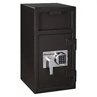 Cash Depository Safe: Digital Combo Lock, 1.57 cu ft Capacity, Steel, Not Fire Rated (MPN DH-134E)