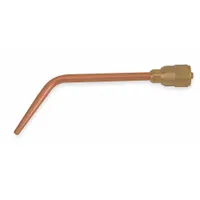 This TURBOTORCH welding nozzle is part of the W-J Series, size 4, designed for use with acetylene. It is suitable for oxy-acetylene welding and brazing applications, providing a controlled flame for joining metals in fabrication, repair, and maintenance tasks