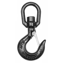 This slip hook is designed for general lifting and rigging applications where a temporary connection is required. Constructed from alloy steel with an 80 grade rating and 3/8 in material thickness, it has a black finish and no visual indicator markings.