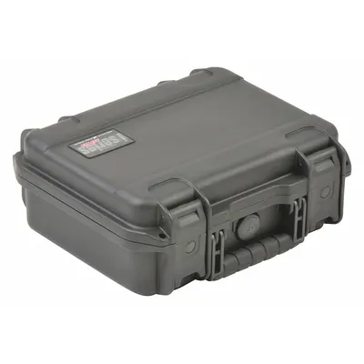 SKB Protective Case: 9 in x 12 in x 4 1/2 in Inside, No Foam, Black, Stationary - Suitcase-Style Cases