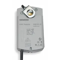 Proportional fail-safe spring return actuator for HVAC dampers and economizers. Provides 20 in-lb torque, 90° stroke with CW/CCW rotation, and 2 to 10V DC output. Operates on 24V AC/DC, 3W. Plenum rated, NEMA 1 / IP40 enclosure with set screw shaft coupling.