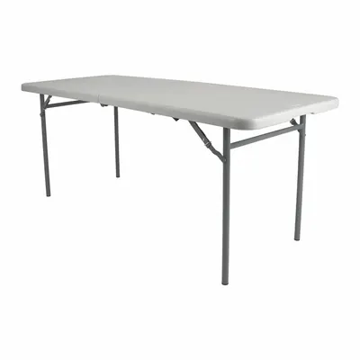 NATIONAL PUBLIC SEATING Folding Table: Rectangle Table Shape, Speckled Grey Tabletop - Standard Folding Tables