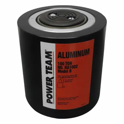 POWER TEAM Standard Hydraulic Rams: Single Acting, 100 ton Nominal Capacity - Lightweight Rams