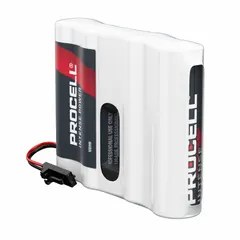 6V DC battery pack with 3,112 mAh capacity. Measures 2.75 in height by 2.06 in width. Cross-references to Saflok Style B. Used as a power source for compatible electronic locks in access control systems.
