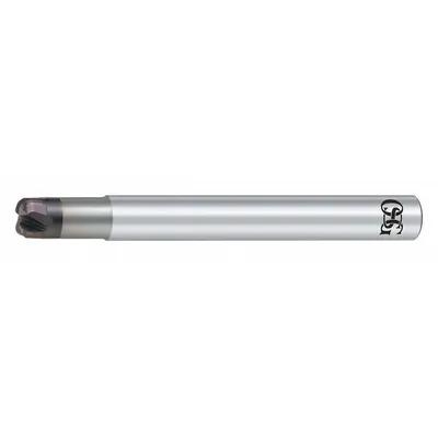 OSG Corner Radius End Mill: Carbide, WXS Coated, 3 Flute, 2 mm Mill Dia, 0.8 mm LOC - High-Feed Carbide Corner-Radius End Mills for Hardened Materials