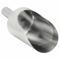 SANI-LAV Scoop: 32 oz Capacity, Silver, 10 5/8 in Overall Lg, 4 1/2 in Overall Wd, Stainless Steel (MPN 4003)