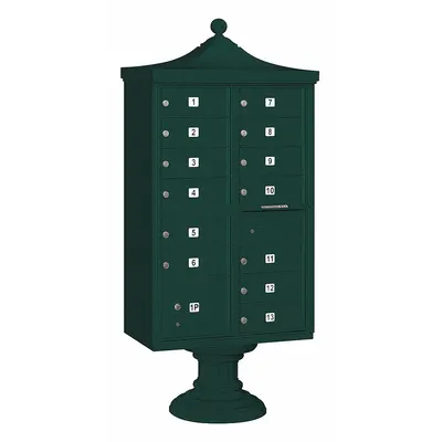 SALSBURY INDUSTRIES Cluster Box Unit: CBU, 14 Doors, Horizontal, 71 3/4 in H x 31 in W x 18 1/2 in D - Multi-Unit Mailboxes