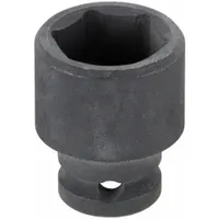 WESTWARD Impact Socket: 1/4 in Drive Size, SAE, 1/2 in Socket Size, 6-Point, Std, No Thin Wall
