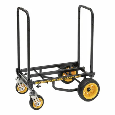 ROCK N ROLLER Convertible Hand Truck: 500 lb as Hand Truck, Dual-Loop, Black/Yellow - Extra-Versatile 4-Position Steel Convertible Hand Trucks with Extendable Frame