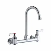 ELKAY Handle-Operated Faucet: Wall, Centerset, Brass, Chrome Plated, 1.5 gpm Flow Rate, Gooseneck (MPN LK940GN05L2H)