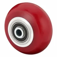 ALBION Caster Wheel: 4 in Wheel Dia., 2 in Wheel Wd, Polyurethane, 1,500 lb Load Rating, Aluminum (MPN AX0422808MAX)