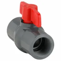 APPROVED VENDOR Manual Two-Way Ball Valve: 1 1/2 in, PVC, Straight, FNPT x FNPT, Full Port Ball Port