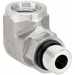 This 90° metal pipe elbow is part of the Extreme Pressure Threaded Pipe Fittings line. Made from 316 stainless steel, it has 3/8 in x 3/8 in connections and a pressure rating of 5,000 psi. Suitable for high-pressure fluid systems requiring a corrosion-resistant, leak-tight connection in confined spaces.