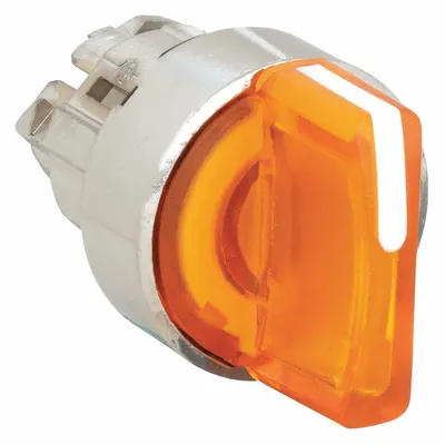 SCHNEIDER Short-Handled Selector Switch: 22 mm Panel Mount Size, 2 Positions - Illuminated Selector-Switch Operators