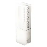 This roller assembly is designed for use in sliding screen doors, providing smooth guidance along the track. It measures 1-15/16 inches in overall height and 3/8 inches in overall length, with a white, unfinished finish. Suitable for residential or light-commercial screen door applications
