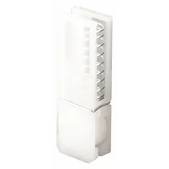 This roller assembly is designed for use in sliding screen doors, providing smooth guidance along the track. It measures 1-15/16 inches in overall height and 3/8 inches in overall length, with a white, unfinished finish. Suitable for residential or light-commercial screen door applications.