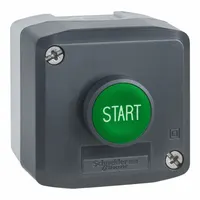 SCHNEIDER Control Station: Flush Push Button, 0 Pilot Lights, 1NO, Start, (1) Push Button, Momentary (MPN XALD101H29H7)