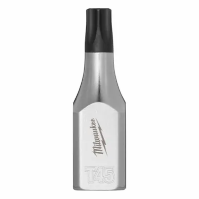 MILWAUKEE Bit Socket: 3/8 in Drive Size, Torx Tip, T45 Tip Size, 1 31/32 in Overall Lg - Security Torx Bit Sockets