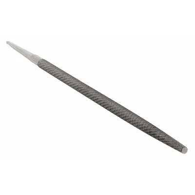 NICHOLSON Machinists File: Round, Single-Cut, Safe Edge Cut, Bastard Cut, 10 in Lg without Tang - Single-Cut Round Files