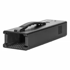 Tabletop charging station with USB-A Quick Charge 3.0 and USB-C PD ports, plus an AC outlet. Overall height 3 inches. Suitable for charging multiple devices in office or public settings.