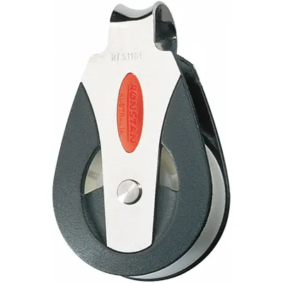 RONSTAN Pulley Block: Fixed, Pulling, 1,650 lb Working Load Limit, 1/2 in Compatible Rope Dia - Fixed-Eye Attached Pulley Blocks