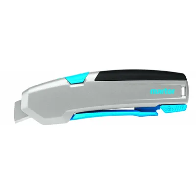 MARTOR Ergonomic, squeeze grip safety knife: 154 mm Overall Lg, Rubberized, 22 mm Overall Wd - Fully Automatic Retracting Utility Knives