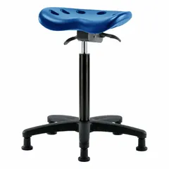 Polyurethane Lab Stool, 17 in Seat Width, 14 in Seat Depth, 22 1/2 to 32 in Height Range, Fiberglass Base, 5 Glides