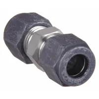 This single-ferrule stainless steel union connects two 1/2 in OD tubes with compression ends. Part of the CPI™ series, it is used in instrumentation, hydraulic, and process systems for leak-tight sealing in high-pressure or corrosive environments