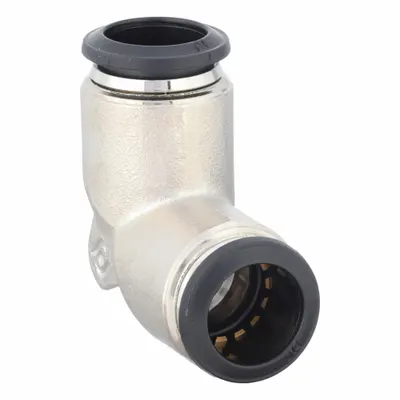 AIGNEP USA Nickel-Plated Brass Push-to-Connect Elbow Fitting - Nickel-Plated Brass Tube Fittings