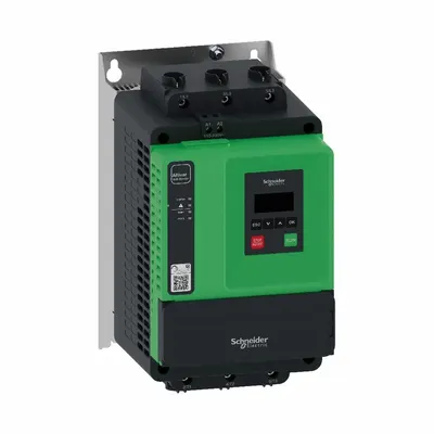 SCHNEIDER Soft Start: 208-600V AC, 88 A Output Current, With Bypass, IP20, 60/50 Hz - Schneider Altistart ATS 430