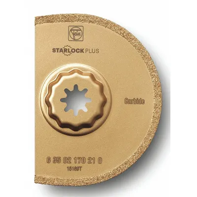 FEIN Oscillating Scraper Blade: 3 9/16 in Blade Wd, 3 9/16 in Blade Lg, Carbide Grit - Starlock Plus Mounted Blades