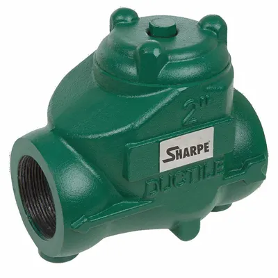 SHARPE Oil Patch Swing Check Valve: Swing, 2-Way, Inline Valve Body, 4 in Pipe Size - Ductile Iron Inline Swing Check Valves