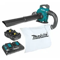 MAKITA Battery-Powered Handheld Leaf Blower Kit: LXT®, 473 cfm Max. Air Flow, 120 mph Max. Air Speed (MPN XBU04PTV)