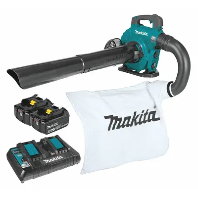 MAKITA Battery-Powered Handheld Leaf Blower Kit: LXT, 473 cfm Max. Air Flow - Battery-Powered Handheld Blowers