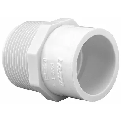 LASCO Pipe Adapter: Schedule 40, PVC, 3/4 in x 1/2 in Size, Socket x Threaded - Schedule 40 Pipe Fittings